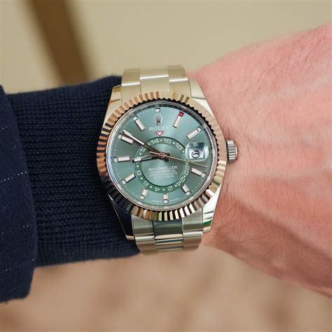 new rolex sky dweller green